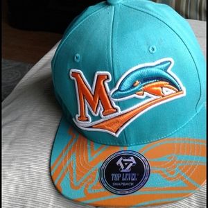 Top level Marlins snapback hat
